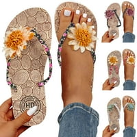 Knqrhpse papuče za žene dame modne ljetne cvijeće Bohemian stil plaže sandale cipele ženske papuče papuče