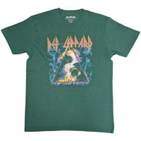 Muška def Leppard Hysteria Album Art Majica srednje zelena