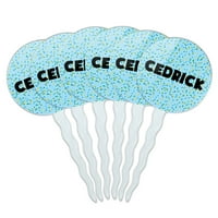 Cedrick Cupcake Pice Toppers - set - plave mrlje