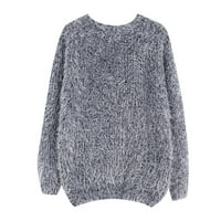 Ketyyh-Chn džemper pulover Dugi rukav pulover džempere vrhovi sive, jednu veličinu