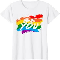 Budite vi lgbt lgbtq ally dugina zastava lezbijskih poruka Poklon majica