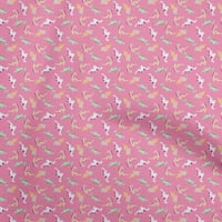 Onuone pamučna svila ružičasta tkanina šarena dinosaur crtana haljina materijal materijal od tiskane