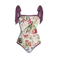 Zkozptok Ženski dvodijelni set bikinija Atletic Plus Veličina čipke Up kupaći odijelo za kupanje, BRA