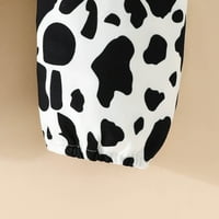 Odjeća za djecu s dugim rukavima pisma crtane mljekare krava otiska Romper bodi hlače trake za glavu