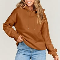 Dianli Fashin Weons Pure Colore Loot FIT-a Duks žene Ženske slatke pulover Jesenje i zimske prevelike