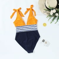 Ocivier Womens kupaći kostim roditelj-dijete bikini Stripe Majka kćeri kupaći kostim Split bikini jednodijelni