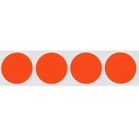 Fluorescentne crvene naljepnice za kodiranje boja za organiziranje zaliha okrugle kruga točkice Ukupne