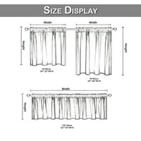 Moyouny Panels Prozor Weafle Tkanje Prilagodite panel zavjese Džepne zavjese VALANCE, Veličine