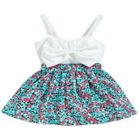 Paille Girls Bow labave suknje + vrhovi Boemian Party suknje setovi V izrez odjeću Ljetni odjevni odjeća