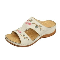 OAVQHLG3B Ženske ljetne casual sandale izdužene dame modne klipe na petu veznog sandala za cvijeće