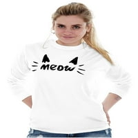 Meow Crazy Cat Ladies uši šteke Ženske majice dugih rukava Brisco brendovi m