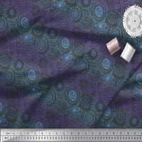 Soimoi Purple Heavy Canvas Tkanina Umjetni cvijet Mandala Tkanina presvlaka tkanina, tkanina za kućne