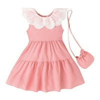 Djevojke Djevojke Baby haljina bez rukava ruffles haljina Dječja odjeća modna ružičasta dječja sunderica