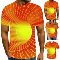 Pyju 3D print majica za muškarce, ljetna moda Slim Fit s kratkim rukavima Trendi atletske teretane Workout