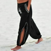 Wozhidaoke hlače za žene dame na plaži pantalone za crtanje ručnih pantalona široka pantalona široke
