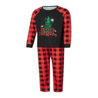 Suandret Božićna porodica Podudaranje pidžama Podešava Pismo Božićno drvce Ispiši vrhove pletene hlače