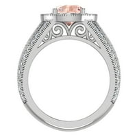 Morganitni angažman prstenovi modni prstenovi koktel 2. ct tw 18k bijelo zlato