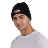 Amerika Država Zastava Klint Beanie Hat Winter Cap Mekani topli klasični kape za muškarce Žene Crne