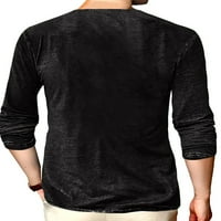 Haite Muška bluza 3D print T košulje V izrez majica MENS pulover muškarci dugih rukava crni xl