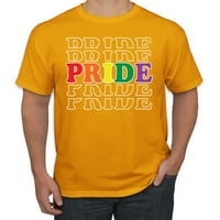 Rainbow LGBTQ gay ponos ponovio je LGBT pride mušku grafičku majicu, zlato, velike