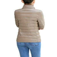 Avamo ženski kaput pune zip dolje jakne u boji pufferasta jakna u zatvorenom pakiranju od lagane stand