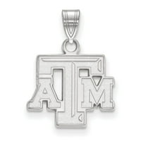 Bijeli sterling srebrni šarm Privjesak Texas NCAA A & M University 15