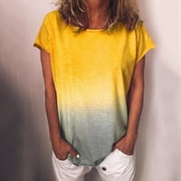 Vrhovi za žene Ležerne prilike gradijentne majice kratkih rukava Tunic Tops bluza