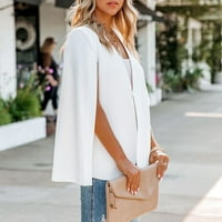 Žene Elegantne rt Blazer Split rukava Otvorena prednja Ležerna radna odjeća Ol Blazer White XL