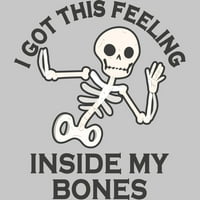 Grozno kostur za Noć vještica lubanja Muški atletski heather krem ​​grafički tee - Dizajn od strane