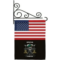 Servis američke specijalne snage Garden Flag set naoružan X18. Dvostrane ukrasne vertikalne zastave