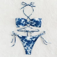 Penskeiy Women modne trake Color-blok Udobno Split kupaći kostimi Bikini odjeća za plažu ženske košulje