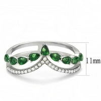 Ženski prsten smaragdno zeleni planinski vršni prsten od nehrđajućeg čelika