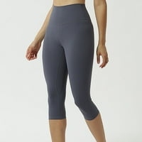 Jalioing Yoga hlače za žene rastezanje visokog struka mršavo obrezane noge pune boje laskave udobne