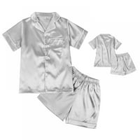 Djeca Dječja dječaka Dječaci Sleep odjeća Pajamas Set bluza Vrhovi Spava Hotsas Ljeto, Siva