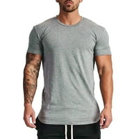 Košulje za vježbanje za muškarce prozračne svilene kratkih rukava Slim Fit modni ljetni okrugli vrat