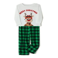 Porodični božićni pidžami podudarni setovi, Božićni PJ-ovi sa slovom i ispisanim jamcima za odmor Xmas