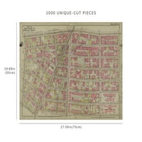 Puzzle - Karta ploče Philadelphia ploča omeđena E. 149. St., St. Anns. Ave., E. 142. St., Morris Ave