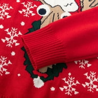 Dječji ružni smiješni božićni poklon Humor Holiday Majica Jacquard Duks dugih rukava Elk Boys Unse Outfit