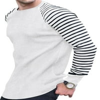 Haite muns džemper posada pulover pletenog džumper top muški pleteni ružni muški dugi rukav bijeli xl