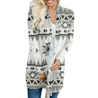 Ženska modna moda Baycosin Casual Open Front Dugi rukav Cardigani Outerwery Coats