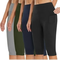 Joga hlače za žene odolijevanje plus veličina Ženska dužina koljena gamašima visokog struka joga vježba