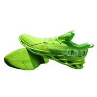 Muškarci trčanja čipka za cipele up trenere okrugli nožni tenisicama na otvorenom Udobne teretane cipele planinarenje protiv klizanja tenisica fluorescentna zelena 8.5