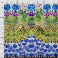 Soimoi Japan Crepe Satin Tkaninski krug, cvjetna i kotača ploča za ispis tkanina sa dvorištem širom