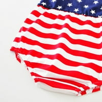 Dan američke zastave zastave ženska beba remena cijev vrhunska ručna rublja s istom odjećom za bebe