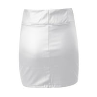 Ženska kratka suknja sa zatvaračem za šivanje sa zatvaračem Vintage suknja bijela m