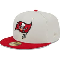 Muški novi Era Khaki Red Tampa Bay Buccaneers Super Bowl Champions Patch 59Fifty ugrađeni šešir