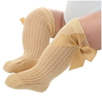 Baby Fishnet gležanj čarape s dugim cijevi čarapa mrežasta bowknot komar za mosquito stripe dječja čarapa