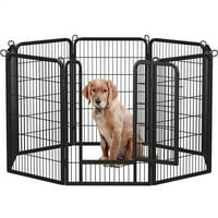 Sklopivi metalni pseći vježbi Playpen Gate ograda, visina sanduka za pse Puppy Kinels za životinje na