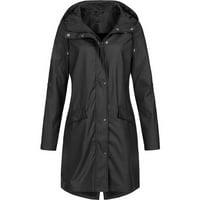 Lowrofile jakne za žene plus veličina dugih rukava casual vrhovi puna kiša na otvorenom dukserila vodootporna