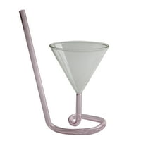 Glas staklene čaše koktel slamka za piće Martini Spiralni čamci kreativni čisti Crveni izgrađeni dekantni